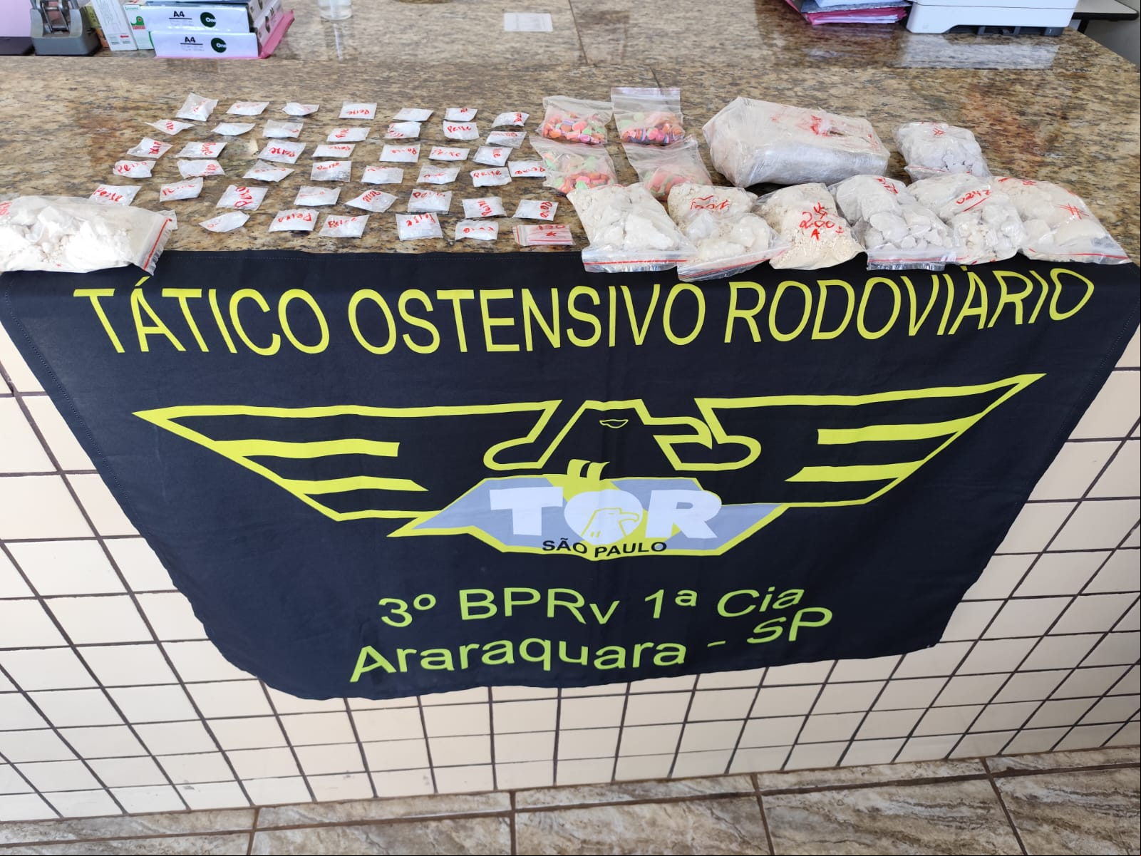 Foto: Divulgação/PMRV/Drogas Apreendidas